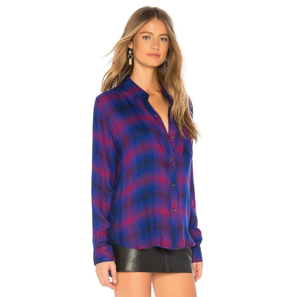 Rails Hunter Button Up Flannel In Plaid Top Small… - image 1